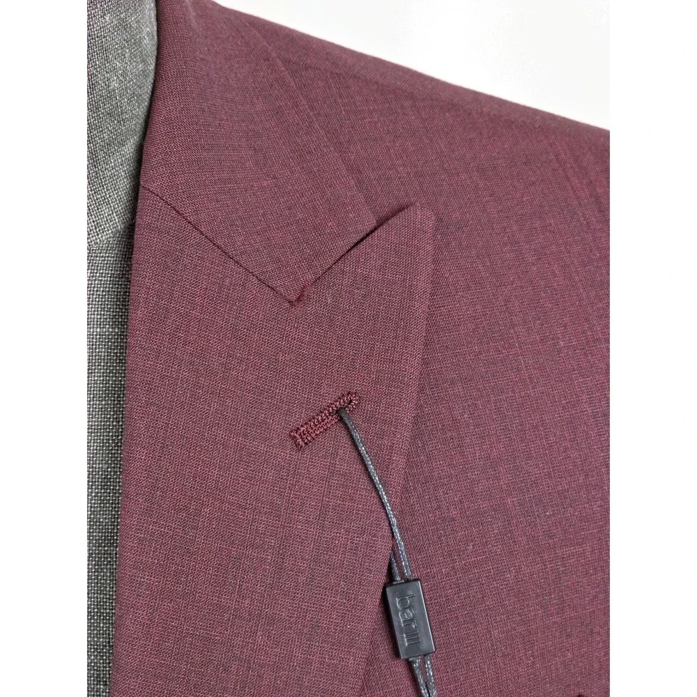 bar III Sport Coat Mens‎ 36R Red Wool Blend Two Button Blazer Suit Jacket NWT